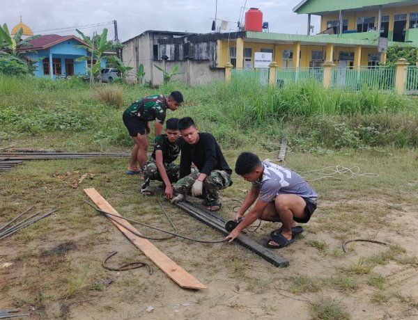 Progres Pembangunan Jembatan Garuda Beton Tahap IV di Wilayah Kodim 0301/Pekanbaru Terus Berjalan
