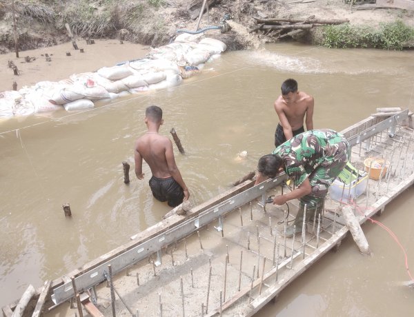 Pengecoran Pondasi Jembatan Garuda Armco Tahap I Jadi Fokus Pengerjaan Hari Ini