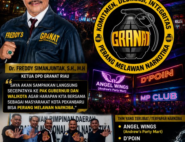 Perang Melawan Narkoba! Ketua DPD GRANAT Riau Desak Penindakan Tanpa Tebang Pilih