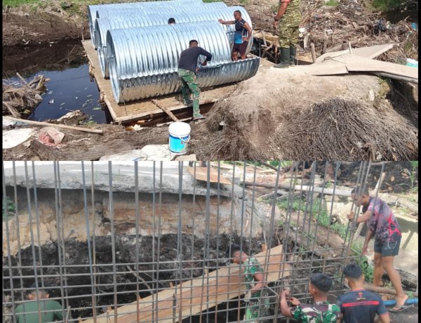 Empat Jembatan Garuda Dibangun Serentak, Kodim 0301/Pbr Dukung Konektivitas dan Pertumbuhan Ekonomi Masyarakat