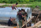 Bersama Rakyat, Kodim 0301/Pekanbaru Kebut Pengerjaan Tiga Jembatan Garuda