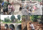 TNI dan Warga Bergotong Royong Wujudkan Jembatan Garuda untuk Kemudahan Akses Masyarakat