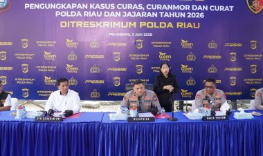 Polda Riau Bongkar 1.333 Kasus Kejahatan Jalanan,525 Tersangka Diamankan