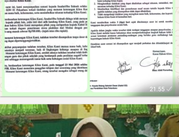 Arogan Dan Fitnah,Disdik Diminta Evaluasi Jabatan Kepsek SDN 01 Pekanbaru