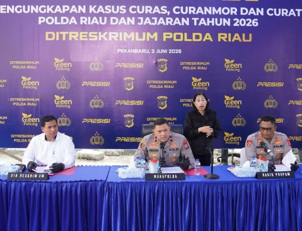 Polda Riau Bongkar 1.333 Kasus Kejahatan Jalanan,525 Tersangka Diamankan