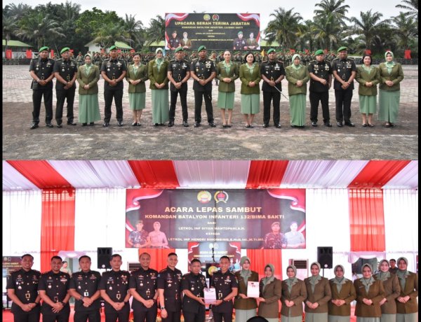 Dandim 0301/Pekanbaru Hadiri Sertijab Danyonif 132/Bima Sakti