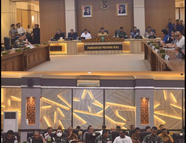 Dandim 0301/Pekanbaru Hadiri Rakor Persiapan Kunjungan Ibu Selvi Gibran di Riau