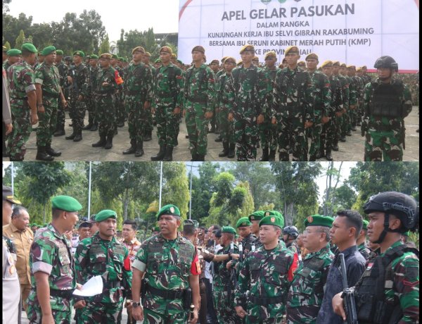 Dandim 0301/Pekanbaru Hadiri Apel Gelar Pasukan Pengamanan Kunjungan Ibu Selvi Gibran Rakabuming di Riau