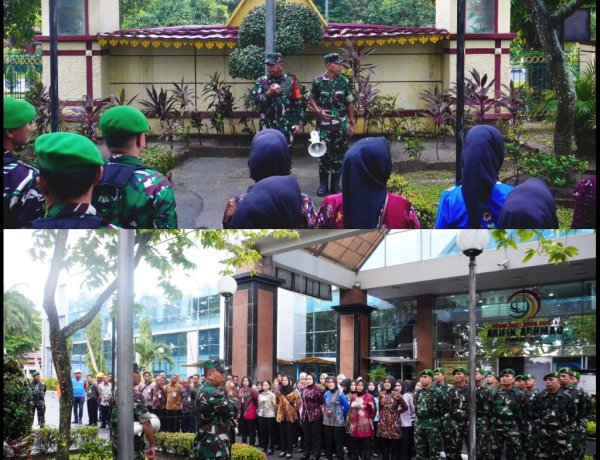 Dandim 0301/Pekanbaru Pimpin Pengecekan Pasukan Pengamanan Kunjungan Ibu Selvi Gibran