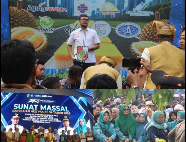 Dandim 0301/Pekanbaru Hadiri Festival Ekraf, Rekor MURI Talam Durian 1 Km Disertai Sunat Massal Warga