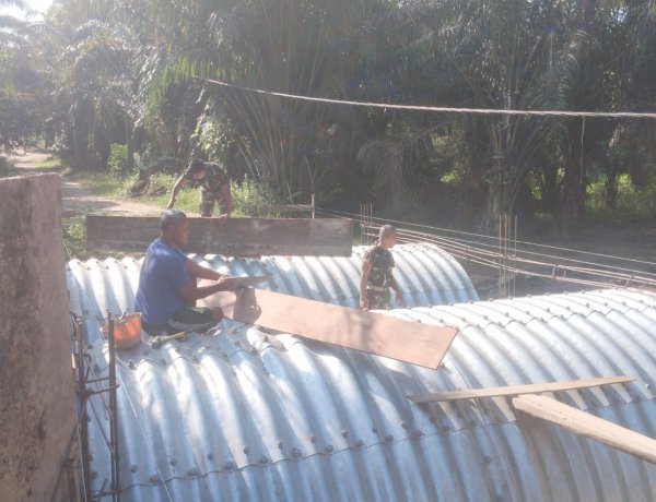 Kodim 0301/Pekanbaru Terus Gesa Pembangunan Jembatan Garuda Armco di Rumbai Barat