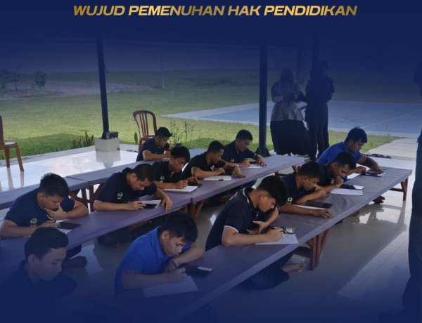 WBP Lapas Narkotika Rumbai Ikuti Ujian Pendidikan Kesetaraan sebagai Wujud Pemenuhan Hak Pendidikan