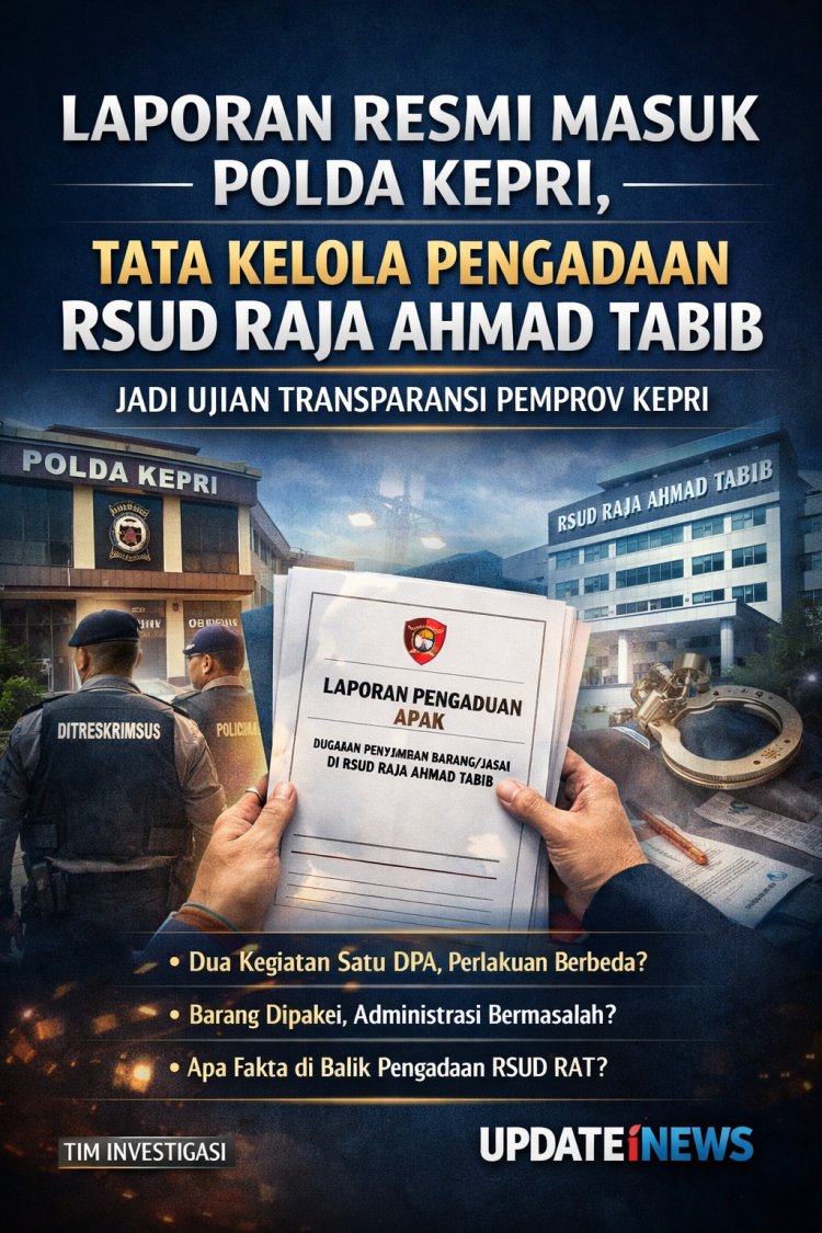 Laporan Resmi Masuk Polda Kepri: Tata Kelola Pengadaan RSUD Raja Ahmad Tabib Tahun 2023 Jadi Sorotan
