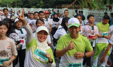 Dandim 0301/Pekanbaru Hadir Bersama Ribuan Pelari, Sukseskan Bhayangkara Run 2026