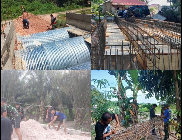 Kodim 0301/Pekanbaru Percepat Pembangunan Empat Jembatan Garuda
