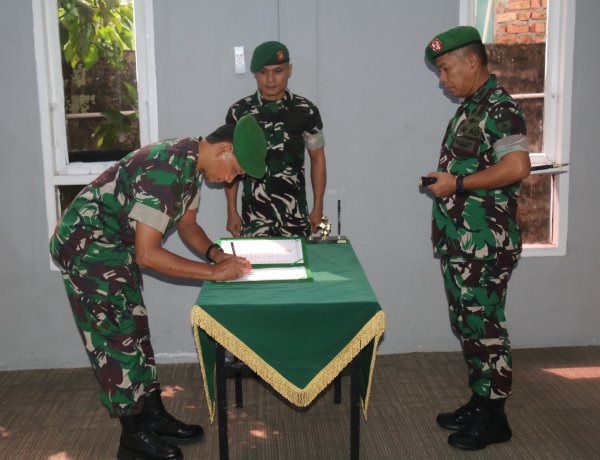 Dandim 0301/Pekanbaru Pimpin Laporan Korps Perwira Pindah Satuan dan Sertijab Danramil