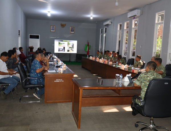 Dandim 0301/Pekanbaru Pimpin Rapat Persiapan Karya Bakti HUT ke-1 Kodam XIX/TT