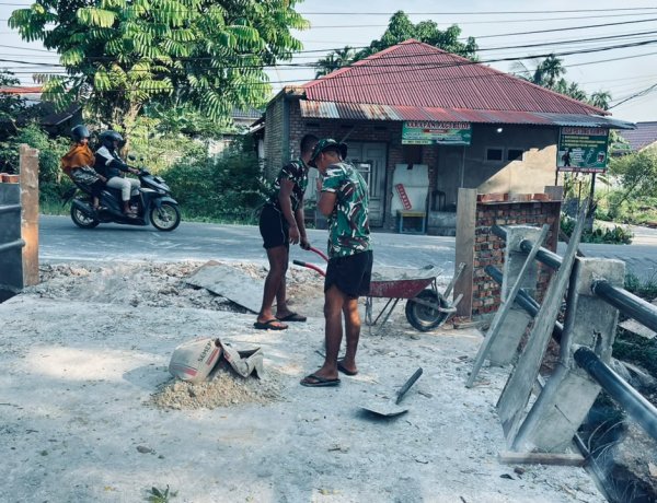 Kodim 0301/Pekanbaru Wujudkan Infrastruktur yang Berdampak, Jembatan Garuda Armco Masuki Tahap Akhir