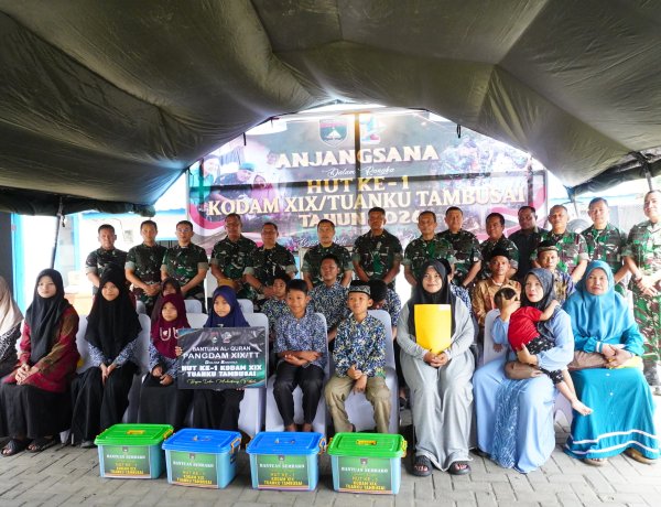 Dandim 0301/Pekanbaru Dampingi Pangdam XIX/Tuanku Tambusai Anjangsana ke Prajurit Sakit, Veteran, dan Panti Asuhan