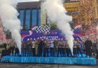 Dandim 0301/Pekanbaru Hadiri Pelepasan Tim Ekspedisi Merah Putih Presisi Polda Riau