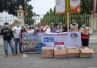Rangkul Pemuda Dan Mahasiswa,Teva Iris Bagikan Ribuan Masker Pada Masyarakat
