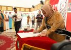 Bunda PAUD Bengkalis Tandatangani Komitmen Bersama Dukung Wajib Belajar Satu Tahun Prasekolah
