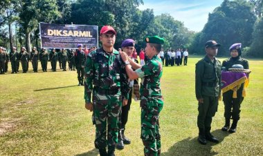 Pasiops Kodim 0301/Pekanbaru Pimpin Upacara Pembukaan Diksar XI Menwa Universitas Riau