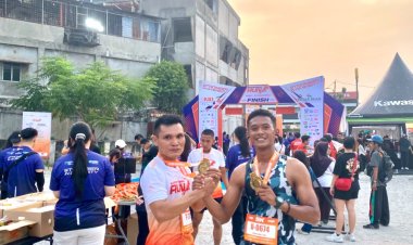 Semangat Sportivitas, Empat Personel Kodim 0301/Pekanbaru Meriahkan Budhayana Run ke-53