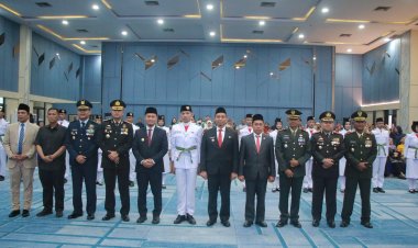 Pasilog Kodim 0301/Pekanbaru Hadiri Pengukuhan Paskibraka Kota Pekanbaru Tahun 2026