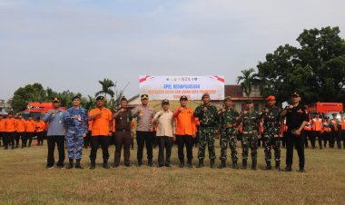 Wakili Dandim 0301/Pekanbaru, Pasiops Hadiri Apel Kesiapsiagaan Karhutla Kota Pekanbaru 2026