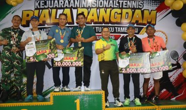 Dandim 0301/Pekanbaru Hadiri Penutupan Kejurnas Tenis Piala Pangdam, Pererat Silaturahmi dan Sportivitas