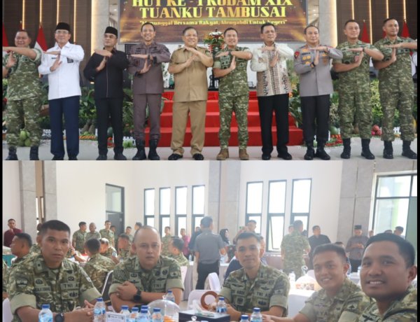 Wakili Dandim 0301/Pekanbaru, Pasipers Hadiri Syukuran HUT Ke-1 Kodam XIX/Tuanku Tambusai