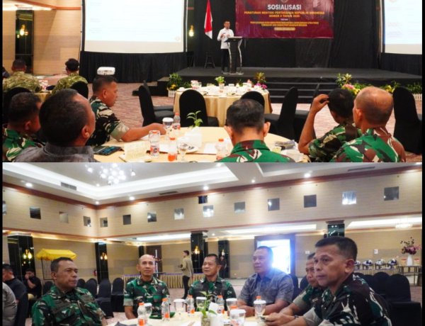 Wakili Dandim 0301/Pekanbaru, Pasiops Hadiri Sosialisasi Permenhan Nomor 4 Tahun 2026  -  Pasiops Wakili Dandim 0301/Pekanbaru Hadiri Sosialisasi Permenhan Nomor 4 Tahun 2026