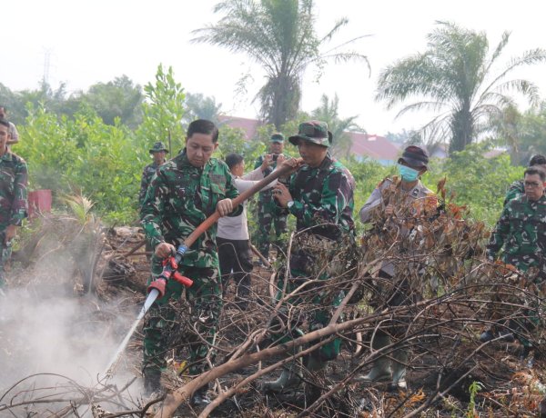 Tim Mabes TNI Tinjau Lokasi Karhutla di Wilayah Kodim 0301/Pekanbaru