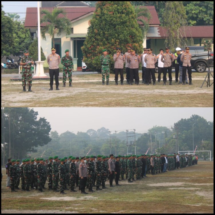 Dandim 0301/Pekanbaru Pimpin Apel Gelar Pasukan Pengamanan Kunjungan Presiden di Riau