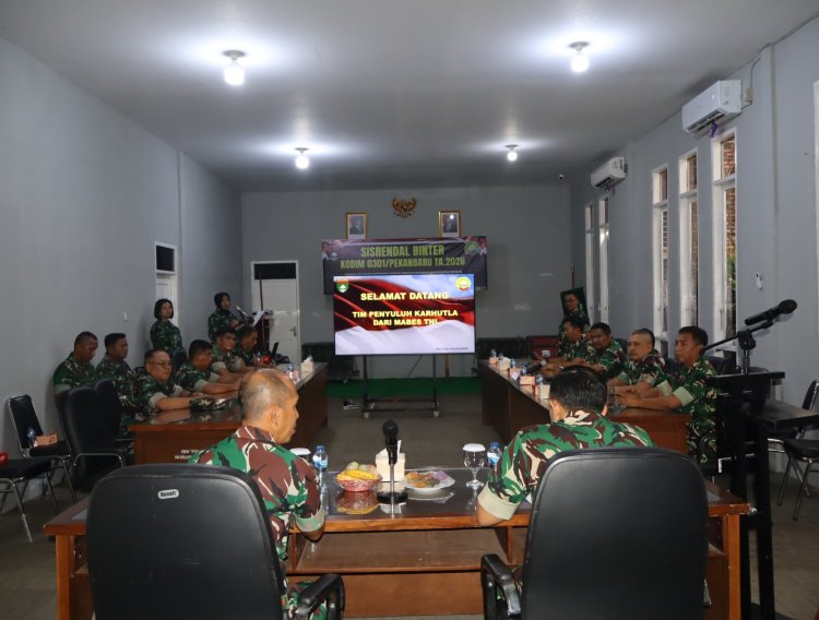 Tim Penyuluhan Karhutla Mabes TNI Tinjau Kesiapan Penanganan Karhutla di Wilayah Kodim 0301/Pekanbaru
