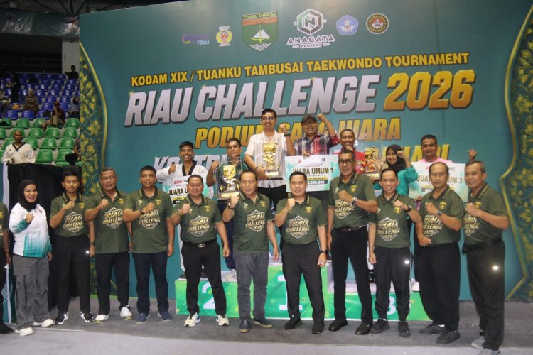 Wakili Dandim 0301/Pekanbaru, Danramil 02/Kota Hadiri Penutupan Riau Challenge Taekwondo 2026