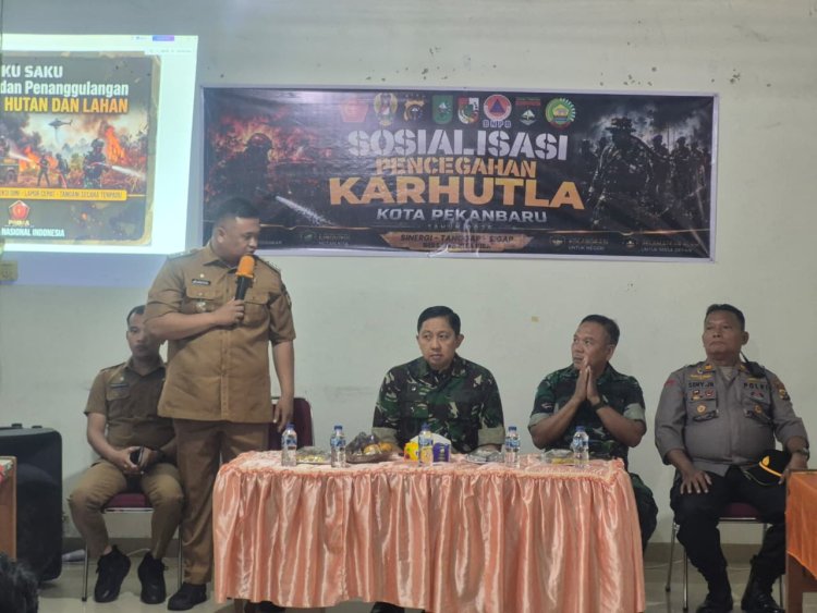 Tim Karhutla Mabes TNI Perkuat Edukasi Warga, Cegah Karhutla di Wilayah Kodim 0301/Pekanbaru