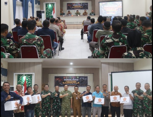 Tim Penyuluh Mabes TNI Edukasi Warga Payung Sekaki Cegah Karhutla, Sembako Disalurkan kepada Warga Terdampak