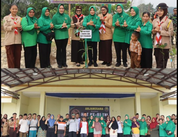Sambut HUT Ke-81 TNI, Kodim 0301/Pekanbaru Tanam Pohon dan Berbagi dengan Warga