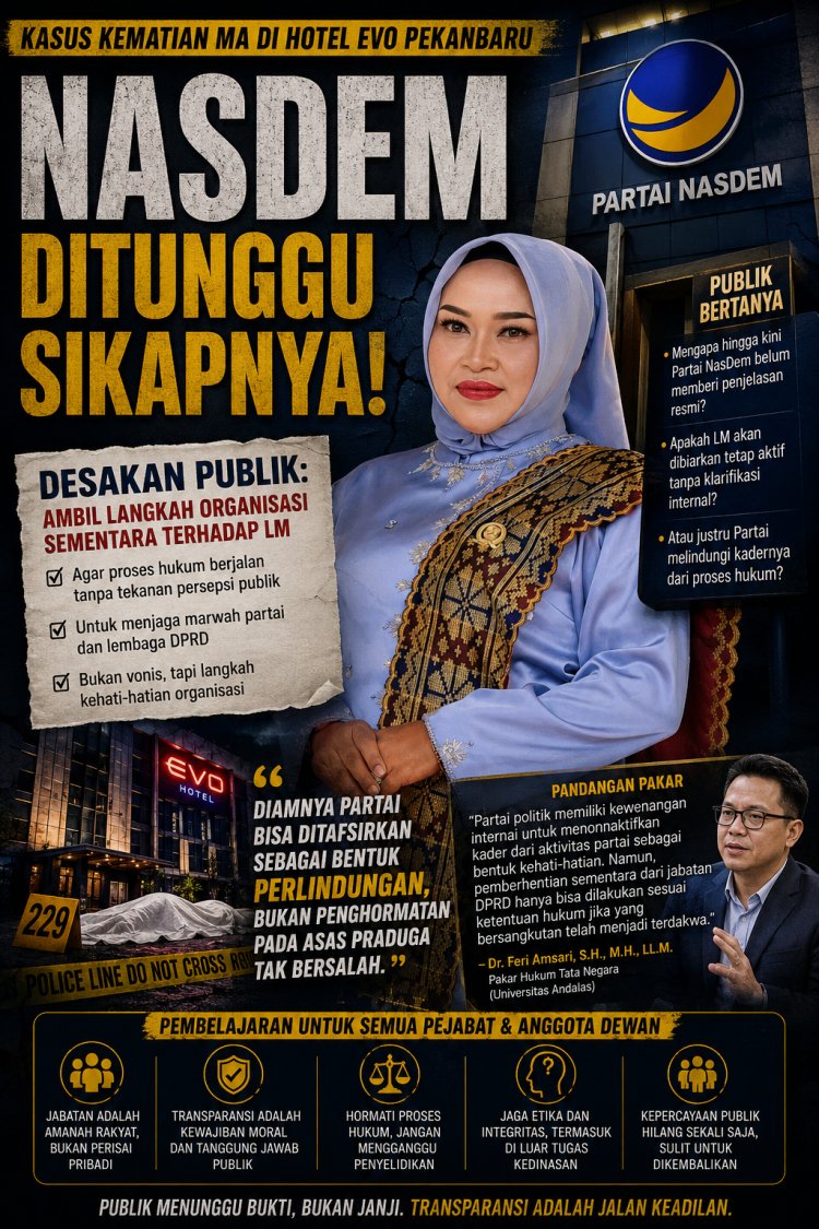 NasDem Didesak Tak Biarkan LM Berlindung di Balik Partai, Publik Tunggu Sikap Tegas